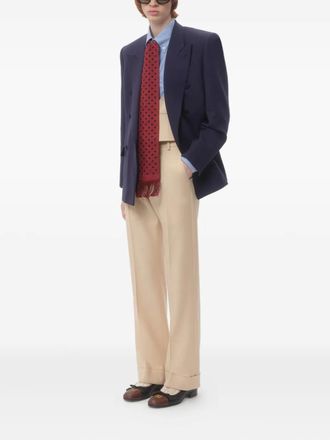 Valentino Garavani double-breasted gabardine jacket - men - Virgin Wool/Acetate/Silk - 50 - Blue