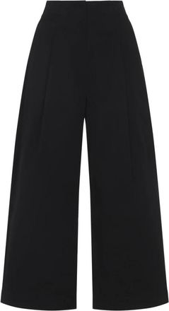 STUDIO NICHOLSON Dordoni Wide Broeken - Dames - Wijde Broeken - Zwart - XL - Katoen - Broeken