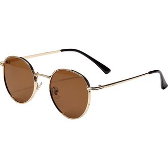 Fifth and Ninth Jackson 50mm Round Sunglasses in Gold/brown at Nordstrom