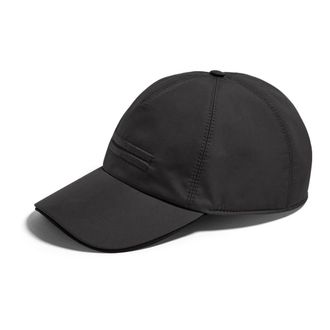 Ermenegildo Zegna Technische Stoffen Baseballpet - Heren - Petten - Zwart - S - Katoen - Accessoires