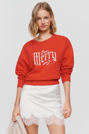 Anthropologie Maeve Merry 100% Cotton Graphic Sweatshirt