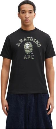 A Bathing Ape 1st Camo College T-Shirt - Heren - T-shirts - Zwart - XL - Katoen - Tops