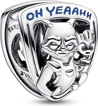 Pandora Marvel Guardians of the Galaxy Rocket Raccoon & Groot Emblem Charm