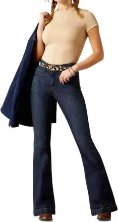 Ariat High Rise Alex Flare Jeans In Blue