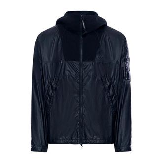 C.P. Company Blauwe Hooded Lens Jacket CS II - Heren - Zomerjassen - Blauw - XL - Nylon - Jassen