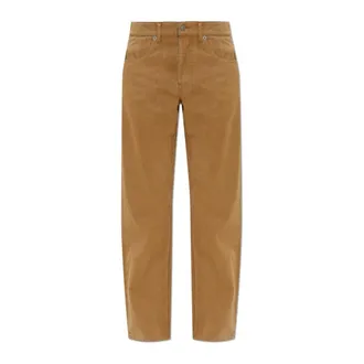 Maison Margiela Straight Trousers, female, Brown, Size: W25 Vintage-Effect Trousers