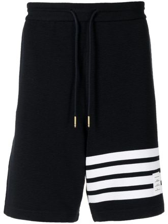 Thom Browne Ottoman striped track shorts - men - Cotton - 2 - 415 NAVY