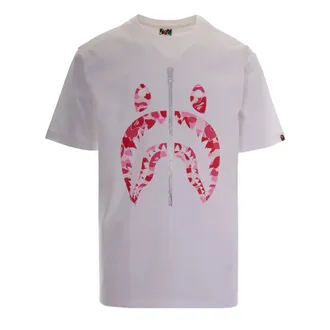 A Bathing Ape T-Shirts, male, White, Size: XL Abc Camo Shark Tee M