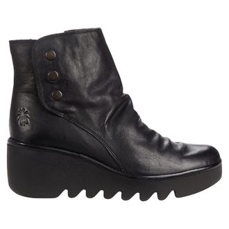 FLY London BROM344FLY Leather Womens Ankle Boots - Black - Size:UK 7