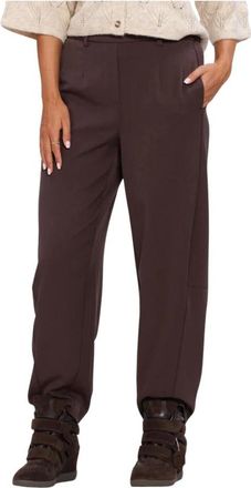 Object Object, Broeken, Dames, Bruin, XL, Objlisa HW Ankle Barrel Pant