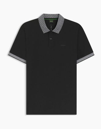HUGO BOSS Mens Chip Paddy Golf Polo Shirt - Black - Size: 42
