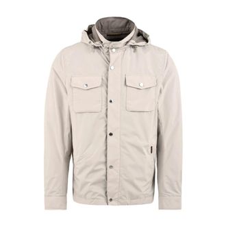 Moorer Light Jackets, male, White, Size: 2XL Moorer Coats