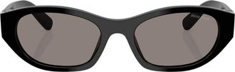 Miu Miu Accessoires, unisex, Zwart, ONE Size, Acetate Aviator Zonnebril