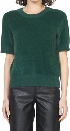 Dear John Denim Susie Short Sleeve Knitted Top In Rainforest