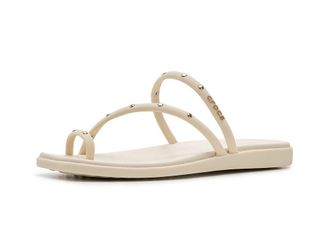 Crocs Miami Toe Loop Sandal Womens Sandals Almond Tint : 10 M, Synthetic