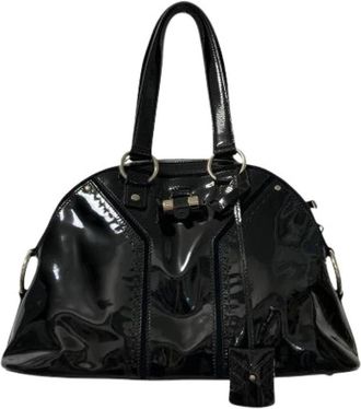 Saint Laurent Pre-owned Muse Y-line Patent Handbag - Dames - Vintage Handtas - Zwart - ONE Size - Vintage
