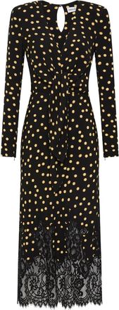 Rebecca Vallance Abito midi Millie a pois - Nero