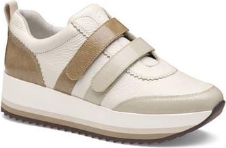 Johnston & Murphy Gracie Double Strap Sneaker in White Ivory Taupe Patent Leath at Nordstrom, Size 7.5