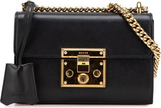 Gucci Pre-owned Womens Padlock Shoulder Bag - Black Leather - One Size