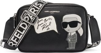Karl Lagerfeld Maybelle Crossbody in Black/silver at Nordstrom