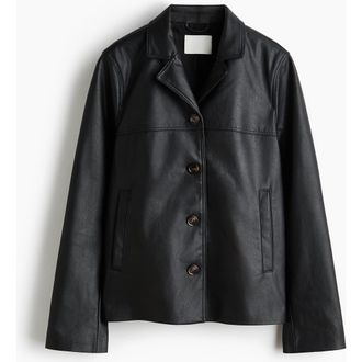 H&M Coated Jacket in Black at Nordstrom, Size Xx-Large