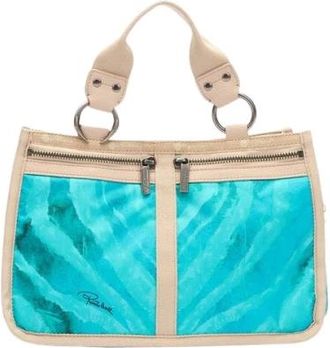 Roberto Cavalli Handbags, female, Blue, Size: ONE SIZE Milano Bag With Print