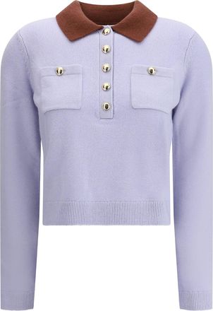 Self Portrait Blue Wool Blend Sweater