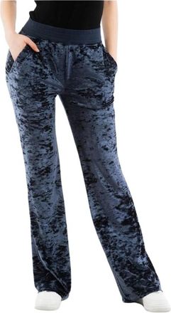 Moschino Polyester Casual Broeken voor Dagelijks Gebruik - Dames - Straight fit broeken - Blauw - M - Polyester - Broeken