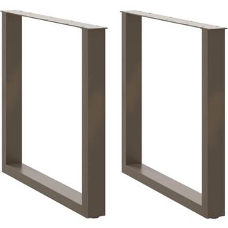 vidaXL Patas Para Mesa De Comedor En Forma De U (2 Unidades, Acero Natural, 80 X 72-73 Cm) Vidaxl