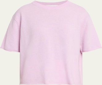 Lisa Yang Cila Cotton-Cashmere Knit Short-Sleeve T-Shirt