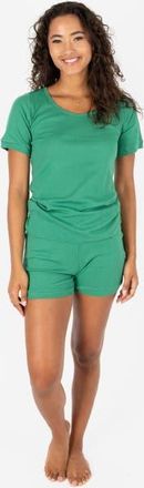 Leveret Womens Short Cotton Solid Pajama Set in Green at Nordstrom, Size X-Small