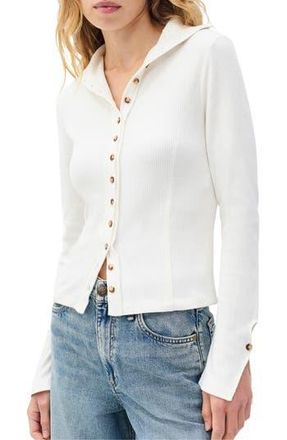 Rag & Bone Rib Button-Up Cardigan in Ivory at Nordstrom Rack, Size Small