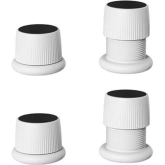 OEM Juego De 4 Elevadores Antideslizantes Ajustables Para Muebles, Camas, Sof&aacute;s, Mesas Y Sillas. Patas Ajustables De 4,1 A 6,3 Cm. Color Blanco - Crezuo