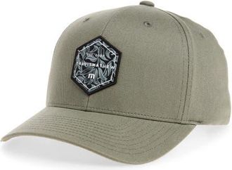 Travis Mathew Co-Captain Snapback Baseball Cap in Dark Olive at Nordstrom
