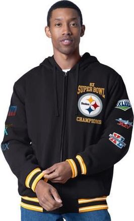 G-III Sports by Carl Banks Mens G-III Sports by Carl Banks Black Pittsburgh Steelers Power Forward Commemorative Full-Zip Hooded Jacket at Nordstrom, Size Xx-Large