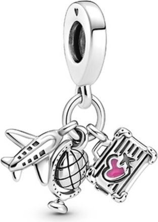 Pandora Airplane, Globe & Suitcase Dangle Charm