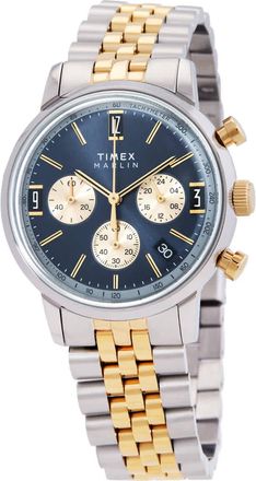 Timex Marlin Chronograph Quartz Blue Dial Mens Watch TW2W60200