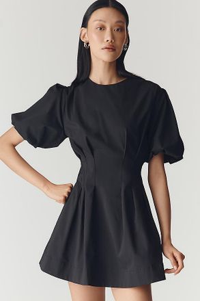 Exquise Puff-Sleeve Mini Dress