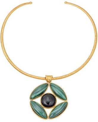 Sylvia Toledano Marquise Necklace in Malachite/black Onyx at Nordstrom