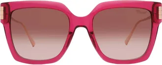 Chopard Brown Pink Gradient Square Ladies Sunglasses SCH353M 04GB 54