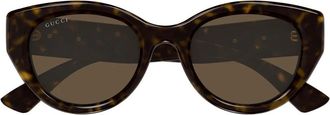 Gucci Gg 1976Sk Zonnebril - unisex - Zonnebrillen - Bruin - 52 MM - Accessoires