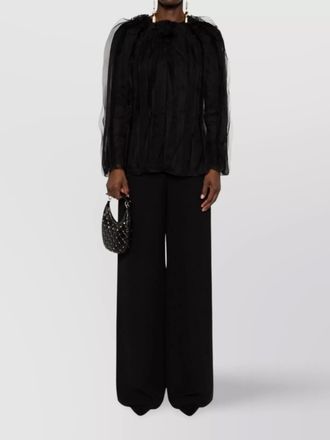 Giorgio Armani silk wide-leg trousers