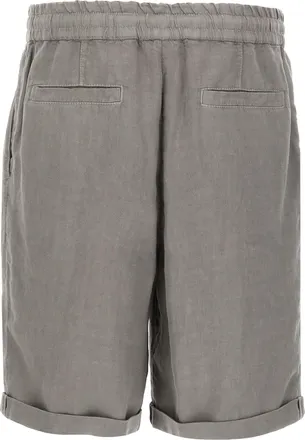 Brunello Cucinelli Linen Bermuda Shorts - Gray