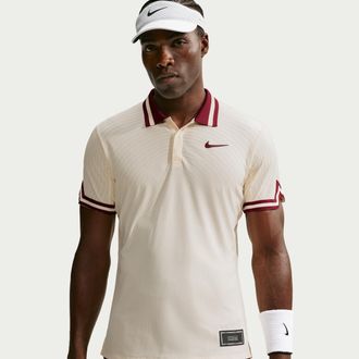 Nike Mens Court Slam Aero-FIT Tennis Polo in Brown | IM6607-110