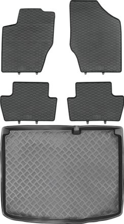 OEM Juego De Alfombrillas De Goma Para Peugeot 307 Hatchback (2001-2007) + Alfombrilla Para El Maletero