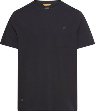 Camel Active T-Shirt CAMEL ACTIVE, Herren, Gr. 4XL, schwarz navy, Jersey, Obermaterial: 71% Baumwolle, 25% Polyester, 4% Elasthan, unifarben, normal h&uuml;ftbedeckend,