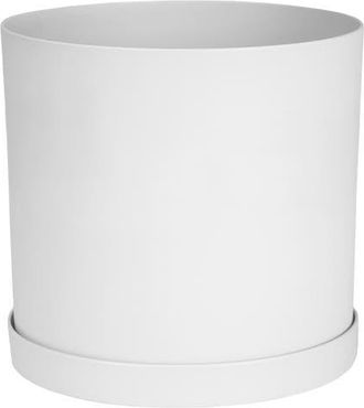 Bloem Mathers Gardening Planter with Saucer Tray 9.5 Inch W x 9.5 Inch H, White at Nordstrom