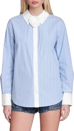 Avec Les Filles Rose French Cuff Menswear Shirt