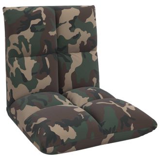 vidaXL Sill&oacute;n Ajustable Verde Militar Tela Vidaxl