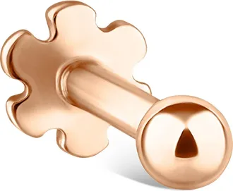 Maria Tash Ball Single Threaded Stud Earring in Rose Gold at Nordstrom, Size 2